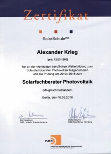 DGS-zertifikat-cesolar